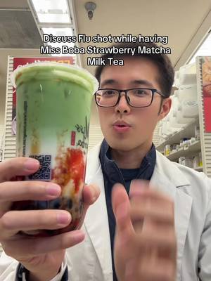 Strawberry matcha hits different 