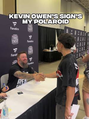 We got Kevin Owens to sign the Polaroid I took at Royal Rumble Indiana @@WWE@@Fanatics##WWE##kevinowens##SummerSlam##polaroid##signature