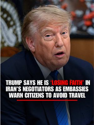President Trump says he's "losing faith" in negotiations with Iran as tensions continue to escalate across the Middle East. Trump accuses Tehran of saying one thing while doing another, pointing to a missile attack on a U.S. base in Jordan that occurred while negotiations were underway. The comments come amid reported drone attacks on Kuwait, attempted strikes on oil tankers in the Strait of Hormuz and new warnings for Americans to avoid travel to the region.