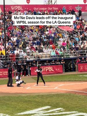 Mo’Ne Davis leads off the inaugural WPBL season for the LA Queens #symonewiththesports #wpbl #womensbaseball #monedavis #womenssports 