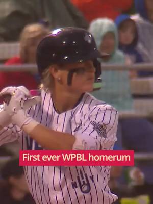 First. Ever. Homer. Denae Benites cranks one to center to claim the first-ever homerun in WPBL history.