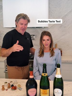 Putting Katherine’s love of bubbles to the test! 🥂🍾🤍 . . . #tastetest #champagne #cava #dateideas #anniversary 