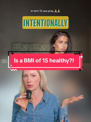 I don’t know who needs to hear this, but a BMI of 15 is NOT something to strive towards. It’s considered clinically underweight, with many health problems associated. Our society rewards extreme thinness, but your body will not. Health first, always! #bmi #dietculture #bodyimage 