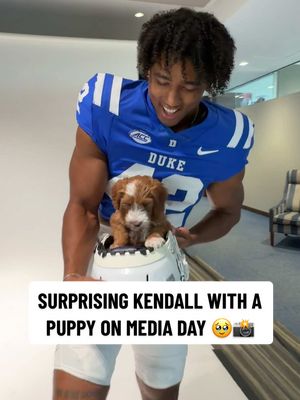 Well that escalated quickly… the elevator 🤣🥹 #dukefootball #CollegeFootball #footballtiktok #puppytiktok 