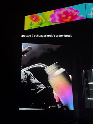 La fameuse bouteille d’eau fait son apparition à OSHEAGA 💧 #lorde #waterbottle #osheaga #montreal #festival 