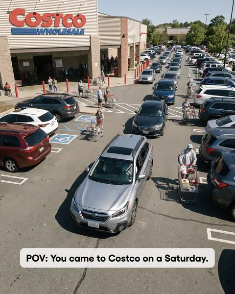 We're talking about the parking lot. Mostly. But once you get in there, our new 60 Billion Probiotic Advanced is waiting. Just one a day, 75 capsules at $39.99 ‡These statements have not been evaluated by the Food and Drug Administration. This product is not intended to diagnose, treat, cure, or prevent any disease. #PhysiciansChoice #Costco #CostcoFinds #GutHealth #Probiotics