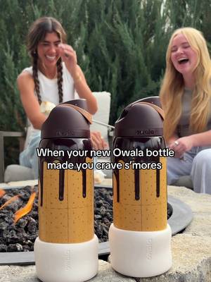 Picking up the Gimme S’more bottle may cause an immediate need for a campfire. 🔥😉 #Owala #GimmeSmore #FreeSip #Smores #Camping 