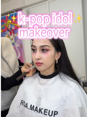 who is that girl at the end because i do not recognize her 😭 i’ve been wanting to get a k-pop makeover in korea for years!!! i’m so glad i did it because i learned so much. some of these products are much harder to get overseas but i’ll figure out a way 🥲 some of the products I was able to identify: @THESAEM_official triple pot concealer @Rom&nd US single matte shadow @cliocosmetics_official muse master palette in no. 02 flower sedan coral @anua_global pdrn hyaluronic acid capsule 100 serum lummir_makeup light on eyes shadow palette in 11pm 02 summer night @Ongredients Global skin barrier calming lotion ex @athe vegan relief blemish balm pdrn intoclass official smudging under liner mude_official mude inspire skinny browcara @릴리바이레드 luv beam cheek cezanne drawing double eyelid eyeliner in 20 shadow greige @2aN Official eye palette in 13 sand pink @glow glow shattered glass glitter in division clio lip pencil @colorgram fruity glass tint @AOU Cosmetics aou glowy tint balm makeup done by @roa.makeup_  #koreanmakeup #kpopidol #makeuptransformation #desi #kbeauty 