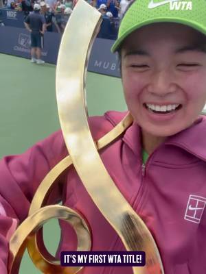 HOLDING TIGHT TO YOU 🏆💚 @Alex Eala | #WTA #MubadalaDCOpen #AlexEala  