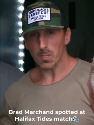 Halifax native, Brad Marchand, supporting his hometown team 🌊 #bradmarchand #nsl #northernsuperleague #NHL #canada 