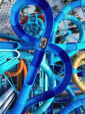 The first look at our island's newest addition is officially here! The hardest part? Deciding what to try first 😎 #CruiseNorwegian #GreatTidesWaterpark #slides #waterpark #greatstirrupcay #vacation #travel #cruise #GSC