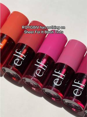 she’s like a raaaaiiinbooow 🟥🟧🟫 #sheerforit #blushtint #elfcosmetics #eyeslipsface 