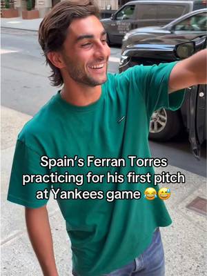 World Cup Champ Ferran Torres giving baseball a shot 😂 #MLB #baseball #ferrantorres #spain #worldcup 