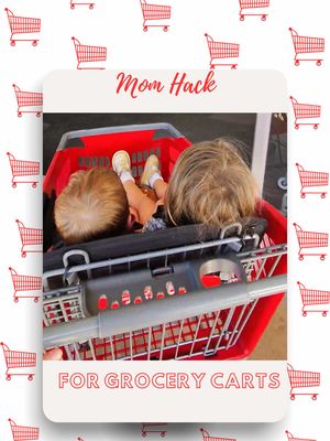 Why didn’t I think of this sooner? 🙌 If your shopping cart only has one seat, try attaching your detachable wagon seat. It fits on most carts and gives you an extra spot for your little one, making grocery trips with babies and toddlers so much easier! 💛 #MomHack #ToddlerMom #BabyTips #momlife #Parenthack