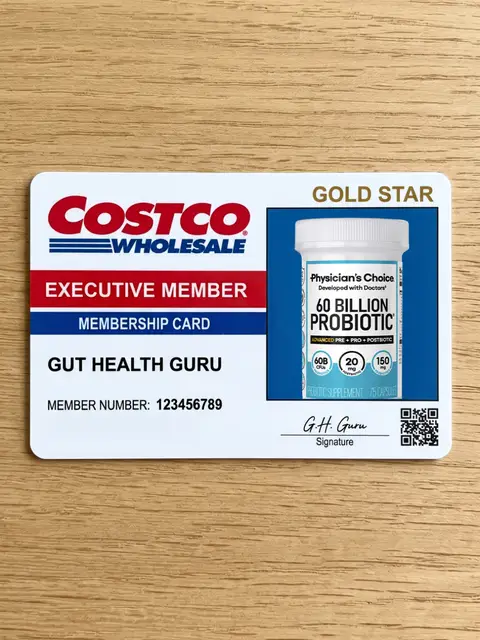 60 Billion Probiotic Advanced is now at Costco. An exclusive 3-in-1 formula with organic prebiotics, 12 probiotic strains, and a clinically studied postbiotic. Tag your favorite gut health guru. #PhysiciansChoice #Costco #NewLaunch #3in1 #Prebiotics #CostcoFinds #DigestiveHealth