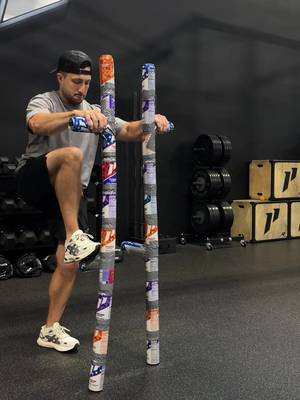 Nailed it 🫡 #stilts #energydrinks #phormenergy #1stphorm #fyp