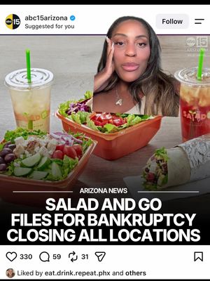 Salad and Go is CLOSING TOMORROW!!! 😳 . . . #saladandgo #phoenix 