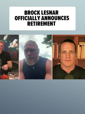 Brock Lesnar is officially hanging it up ... for real. 🫡😔 🎥: The Pat McAfee Show