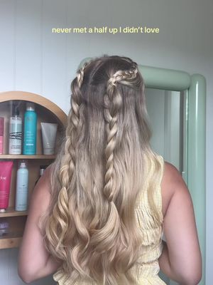 + this braid hack! ✨ #braidedhairstyles #halfuphalfdown #braidhack #hairhack #fallhair 