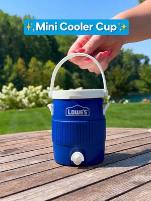 FREE MINI LOWE’S COOLER CUP 💧🧊 Be one of the first 150 MyLowe’s Rewards Members in-store on Saturday 8/22, starting at 10 a.m. to get this free member gift!*  *Limited quantities. While supplies last. #lowesfind #mini #watercooler 