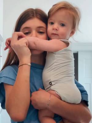 My Lil-fluencer giggles with her Baby Brother! 🥰 Comment “baby” for the link.  Can we normalize giving 12 year olds baby siblings instead of more stuff?? 😝😆 Do you have any large age gaps in your family?🫶🏼💗 #bigfamilycheck #sisoftheyear #lilfluencer