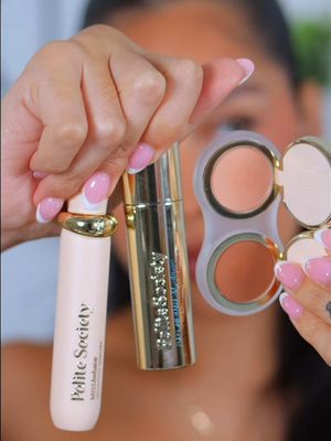 Product-maxxing with @Polite Society Beauty >>> 🩷 Only at Ulta. ✨ Dual Intentions Eyeshadow Duo in Lust to Love, Business and Polite & Provocative ✨ Missbehave Weightless Volume Mascara ✨ B.I.G Mouth XL Plump Intensive Lip Plumping Concentrate 🎥: @TatanishaSankar 
