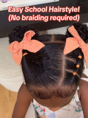 Back with another easy back to school hairstyle that might be my latest fave!! Im obsessed with colored rubber bands! #curlyhairroutine #curlyhairtutorial #curlyhairstyles #backtoschooloutfit #kidscurls #toddlerhairstyles #minime #curlyhairproducts #nobraidinghairstyle #easycurls #easycurlyhairstyles #firstdayofschool 