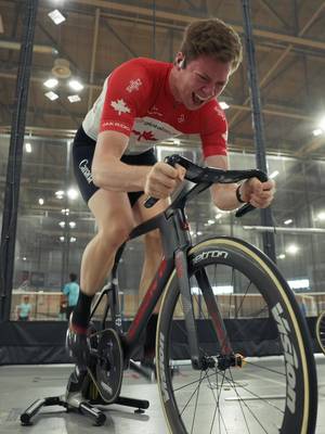 The 11t is tough to get moving!  #trackcycling #cycling #teamcanada