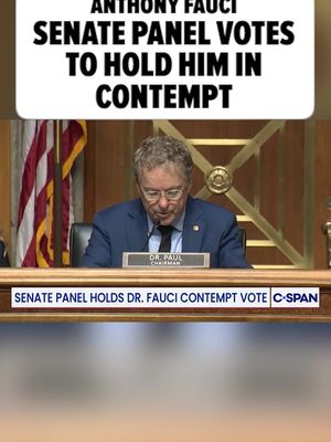 🚨 Dr. Anthony Fauci's Capitol Hill headaches are piling up. The Senate Homeland Security Committee voted Thursday to hold him in contempt of Congress after he refused to answer questions last week, pleading the Fifth 111 times. 🎥: CSPAN