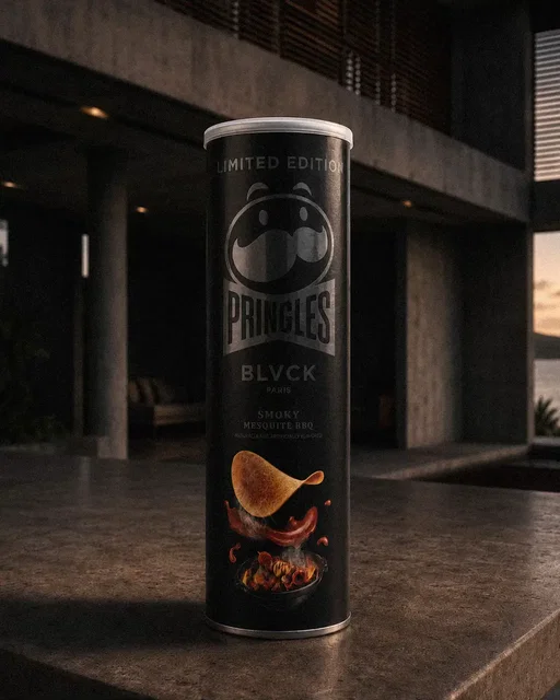 Blvck Paris x Pringles has arrived. 🖤 Shop the limited-edition collection now. 🇺🇸 U.S. exclusive: The first 2,000 orders will receive a complimentary Blvck x Pringles can, while supplies last