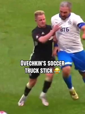 In 2022 Alex Ovechkin laced up cleats for FC Dynamo v in an exhibition match against FC Amkal... he scored a goal and absolutely bullied this defender 😂