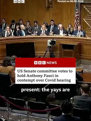 A US Senate committee has voted to hold former top health official Anthony Fauci in contempt of Congress after he refused to answer questions during a hearing examining his handling of the Covid-19 pandemic. #AnthonyFauci #Senate #Covid19 #USNews #BBCNews