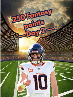 Trying to score 250 fantasy football points based on the 2025 NFL season: Day 2 #acshear #nflfilter #250fantasypoints #fantasyfootball #walterpicks 