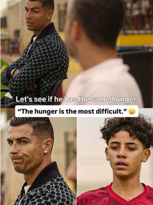 “The hunger is the most difficult.”  Cristiano Ronaldo watching his son Cristiano Jr. train with the Al Nassr youth team 😮 📺 Saudi Pro League: Kickoff #ronaldo #cristianoronaldo #Soccer #alnassr #cristiano 