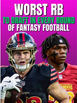 Worst RBs To Draft In Each Round of Fantasy Football #nfl #fantasyfootball #fantasydraft #runningback 