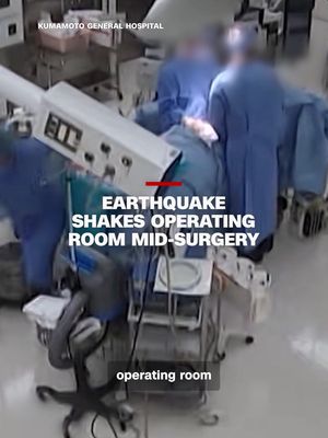 Surgeons at a Japanese hospital were mid-operation when the deadly 6.8-magnitude Kumamoto earthquake struck July 28, cutting the water supply and forcing services to shut down. The hospital said all four disrupted surgeries were safely completed. #earthquake #japan