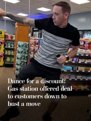 “WANT A DISCOUNT?” read a sign a gas station and car wash in Halfmoon, New York. “SHOW US YOUR BEST DANCE MOVE.” William Dorrough has visited the convenience store nearly every morning for years and was surprised to see the offer. He initially hesitated, but the store manager talked him into showing off his signature dance move. It’s just to brighten everyone’s day, she told him. More from The Washington Post at the link in our bio. #dance #dancing #goodnews