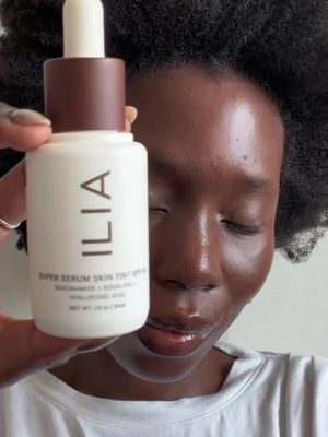 the skin tint for the girls who want that seamless skin like finish but also have sensitive skin and also need that sun protection, super serum skin tint from @ILIA Beauty #iliabeauty #iliapartner @sephora 