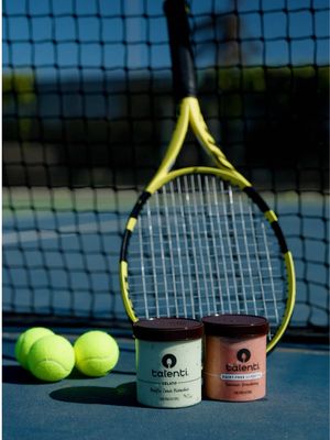 Side quest of the month: tennis. I am bad at it but that’s the point. #TalentiPartner Talenti has officially become part of my "try something new" ritual. 😎 Get your favorite flavor at a store near you. @Talenti Gelato #talentisorbetto #talentigelato