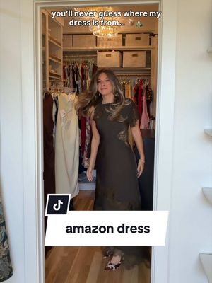 dress in my LTK 📦⛰️✨🍸 #amazonfinds #amazonfashion #occasionwear #weddingguestoutfit #blacktiewedding 