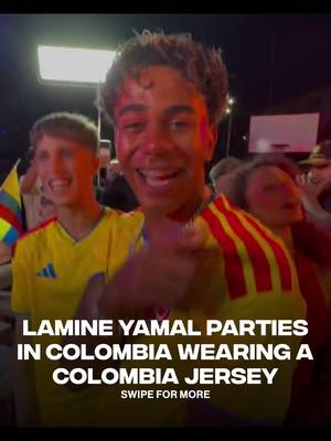 Lamine Yamal was spotted wearing a Colombia jersey while out in Medellín ✅ 👀 (via @mohamedel_ab♟️) 