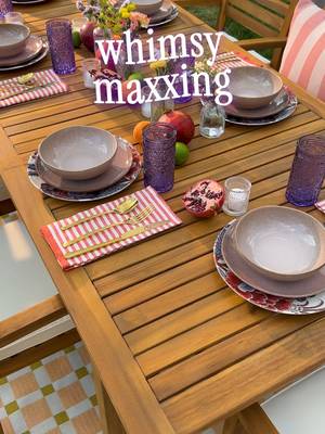 Making tablescapes worth gathering around. ✨🥂 #whimsycore #outdoordining