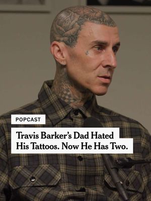 Travis Barker reflects on hiding his early tattoos from his strict father — and then eventually seeing him come around and get a few of his own. Tap the link in our bio to watch the full interview.