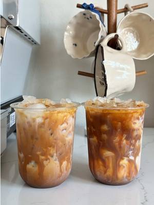 Salted pumpkin spice latte with vanilla cold foam to go🎃⭐️🍂🤎 Recipe: - pinch of salt  - 1-2 tsp pumpkin spice syrup  - double shot of espresso  - ice - milk  - vanilla cold foam ( heavy cream and vanilla frothed until desired thickness)  - dash of PSL spice  Enjoy🤍 #psl #homebarista #espresso #coffee #coffeeroutine 