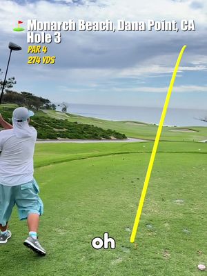 Good Livin On The Beach Baby 🌊⛳ @monarchbeachgolflinks Hole 3 | Par 4 | 274 yards