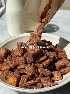 Turn a few pantry staples into sweet, crunchy Air Fryer Cinnamon Pita Crunch with buttery pita chips coated in cinnamon sugar for an easy snack or a fun homemade cereal. Watch more recipes on Tastemade (Ch 235) with @DIRECTV