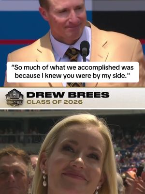Drew Brees took a moment to thank his wife Brittany during his HOF speech 💛 #nfl #drewbrees #hof #saints #wife 
