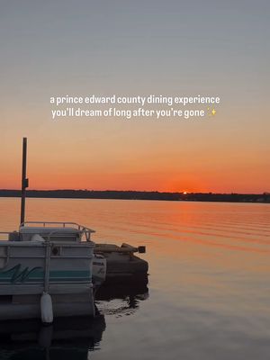 Golden hour views, family-style feasting, and total island magic ✨   We had the absolute best night at the Sunset Supper Series on Waupoos Island, so much so that we’d guarantee you would, too 💛   There is nothing quite like taking a private boat ride out to enjoy incredible local food and wine right as the sun goes down.   If you missed it, you’ve got another chance to experience it this season: Next Sunset Supper: August 20th Time: 5-8:30 PM   Chef Keirra Reid from County Feasts is serving up cocktail hour apps and family-style courses!   Grab your tickets on their website before this last date sells out! 🍷🌅   The County looks good on you 🥂   #VisitTheCounty #PrinceEdwardCounty #PEC #OntarioTravel #SouthEasternOntario