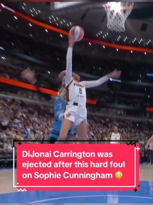 DiJonai Carrington was assessed a Flagrant 2 and ejected after this hard foul on Sophie Cunningham 😳 (via @ESPN) 