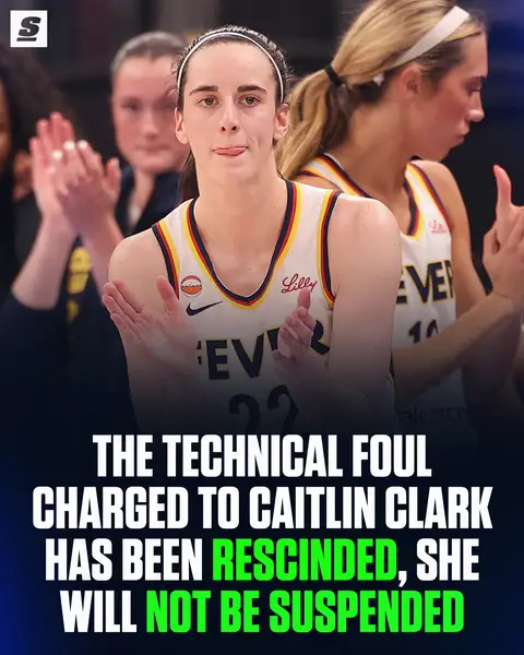 Caitlin Clark is eligible to play Tuesday vs. the Liberty after the WNBA rescinded her technical foul for ‘contact with an official’ this afternoon. 👏 #WNBA #CaitlinClark #IndianaFever #Caitlin